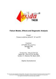 Failure Modes, Effects and Diagnostic Analysis - Ettore Cella SPA