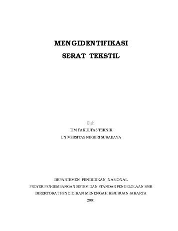 mengidentifikasi serat tekstil - e-Learning Sekolah Menengah ...