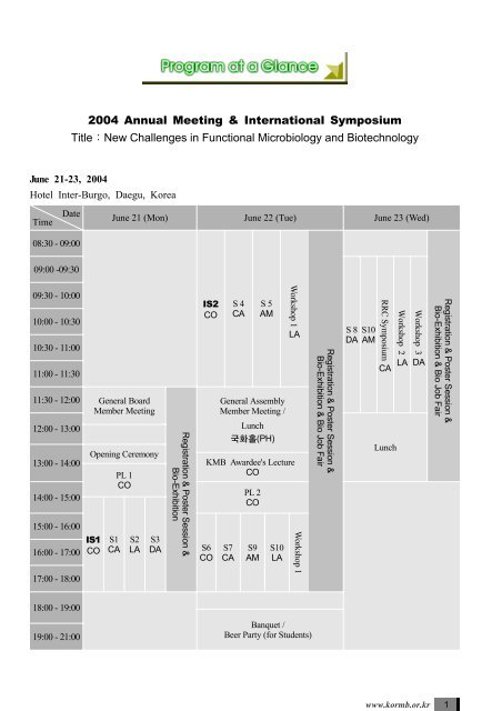 2004 Annual Meeting & International Symposium Titleï¼New ...