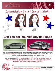 Congratulations Current Quarter 1 STARS! Can ... - Cindy Williams