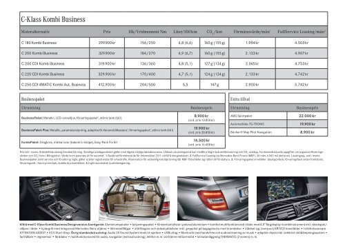 C-Klass Kombi Business. - Mercedes-Benz