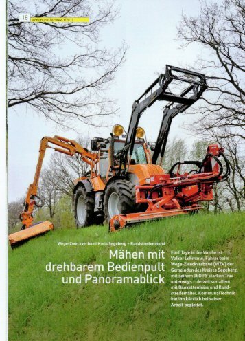 Zeitschrift Kommunaltechnik MÃ¤hen mit drehbarem Bedienpult (2.4 ...