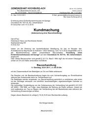 Kundmachung - in der Gemeinde Hochburg-Ach