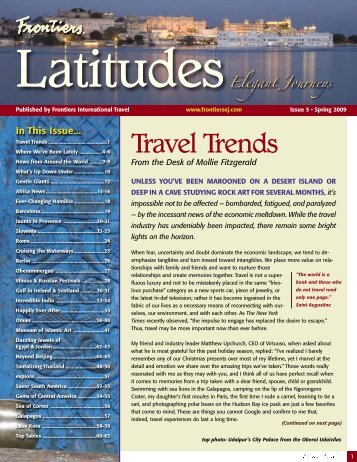 EJ Latitudes 1/08.qxd - Frontiers Elegant Journeys