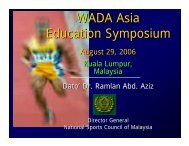 WADA Asia Education Symposium - World Anti-Doping Agency