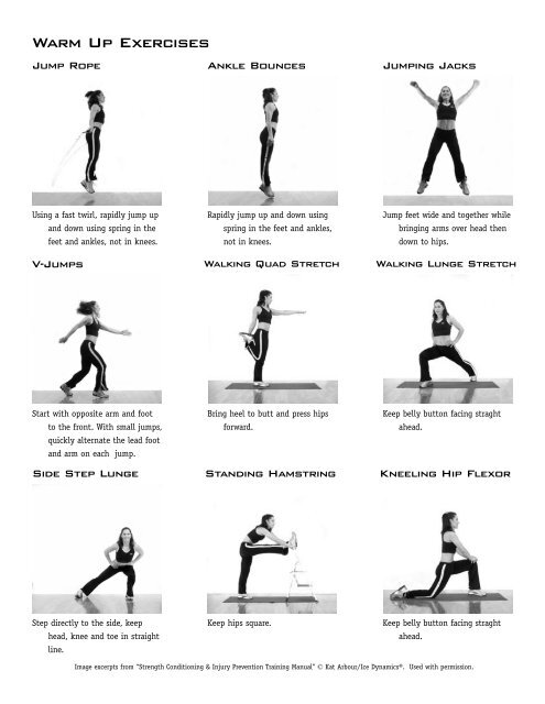 Warm Up Exercises Warm Up Exercises