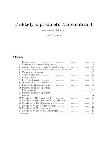 PrÂ´Ä±klady k predmetu Matematika 4