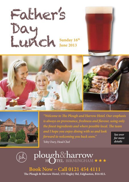 Download a PDF menu - Plough and Harrow Hotel