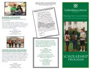 Scholarship Brochure - Concordia College