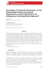 The Impact of Corporate Governance on the Relationship between ...