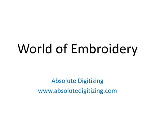 World of Embroidery