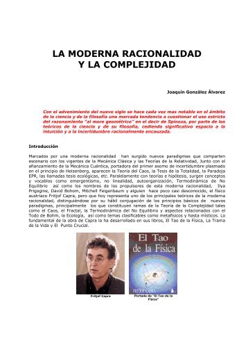 LA MODERNA RACIONALIDAD Y LA COMPLEJIDAD - Casanchi