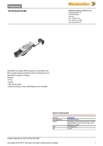 Technical Data Sheet - Farnell