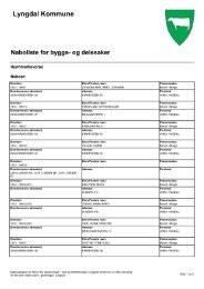 Naboliste - Lyngdal kommune