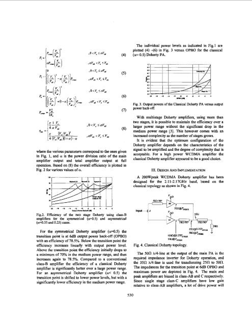 Analysis and design of a 200W LDMOS based doherty amplifier for ...