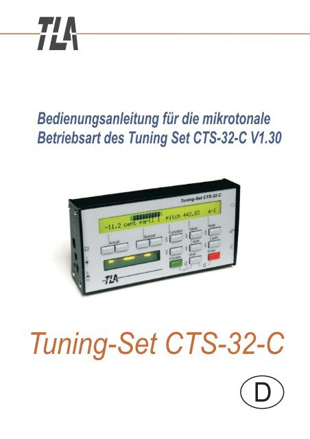 bedienungsanleitung fÃ¼r mikrotonale ba. - tuning-set.de