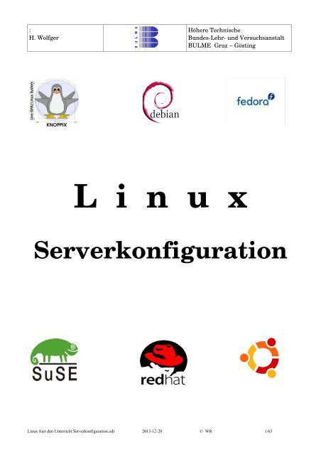 Linux Serverkonfiguration - Bulme Lehrer - Login - BULME Graz ...