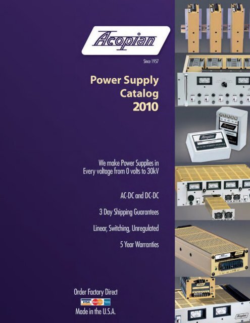 Nouveau Acopian regulated power supply A28H800 