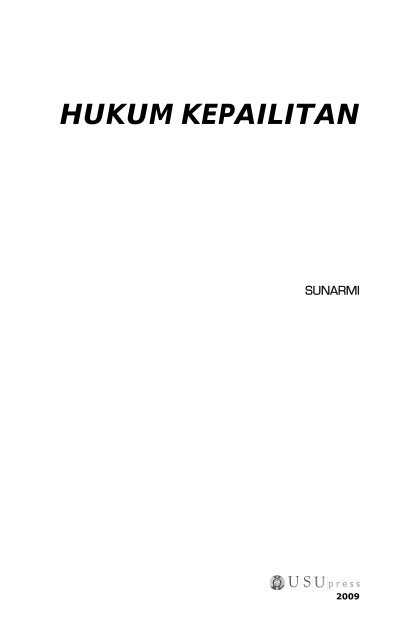 HUKUM KEPAILITAN - USUpress - Universitas Sumatera Utara