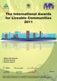 The International Awards for Liveable Communities ... - Livcom Awards