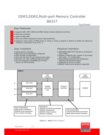 DDR3,DDR2,Multi-port Memory Controller BA317 - Barco