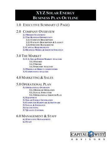 view a sample biotech business plan outline capital west advisors