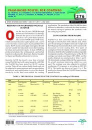 PALM-BASED POLYOL FOR COATINGS - PALMOILIS - MPOB