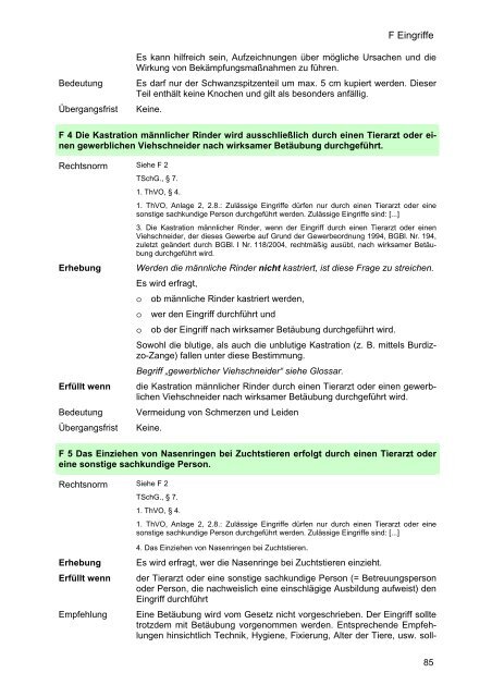 Selbstevaluierung Tier