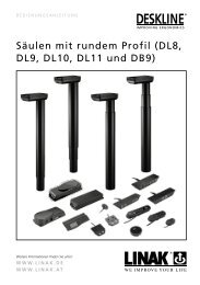Säulen mit rundem Profil (DL8, DL9, DL10, DL11 und DB9) - LINAK