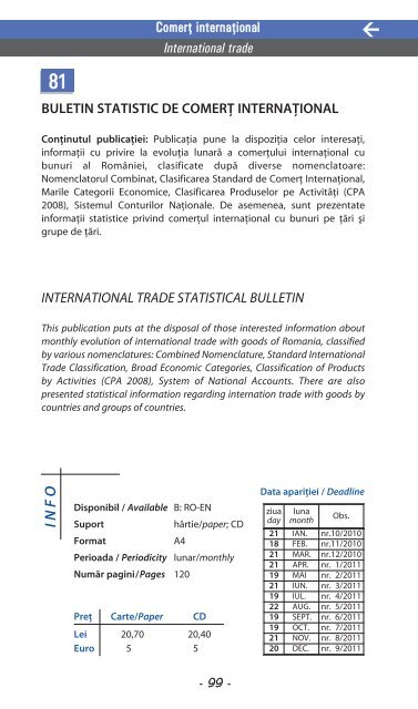 contact - Institutul National de Statistica