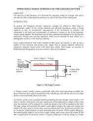 Operating Characteristics of the Geiger Counter - Ryerson ...