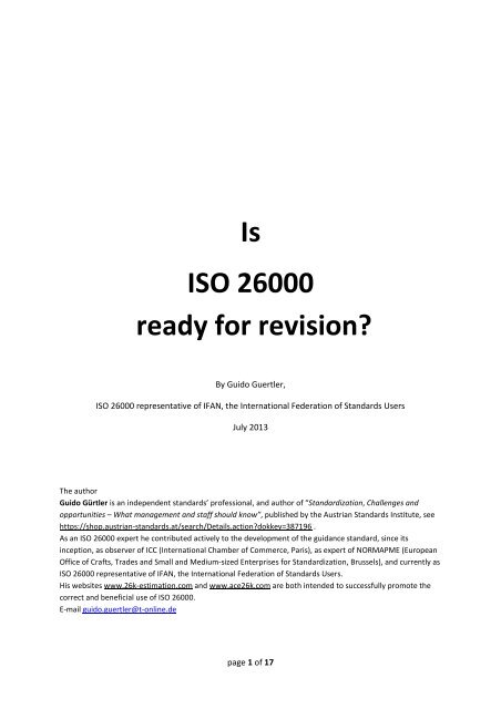 download in PDF format - ISO 26000, an estimation