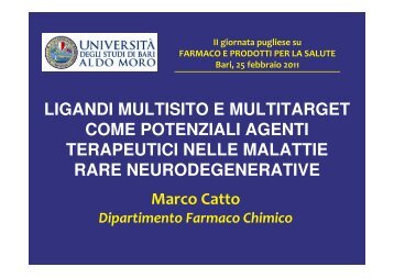 progettazione multitarget - Farmacia