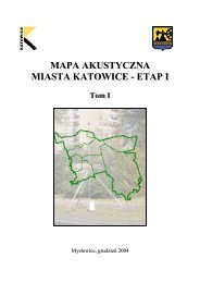 MAPA AKUSTYCZNA MIASTA KATOWICE - ETAP I