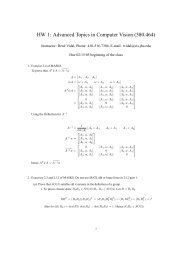 HW 1: Advanced Topics in Computer Vision (580.464)