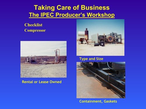 "Taking Care of Business" - The IPEC Producer's Workshop