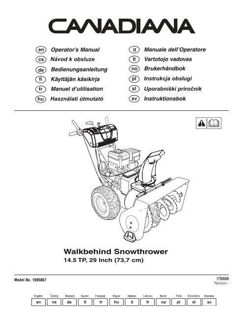 Walkbehind Snowthrower - Canadiana