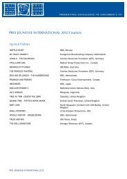 PRIX JEUNESSE INTERNATIONAL 2012 Finalists