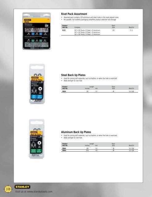 Stanley Hand Tools Catalog MKT0905_031 - stagecraft fundamentals