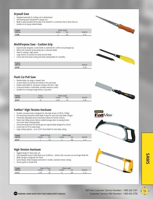 Stanley Hand Tools Catalog MKT0905_031 - stagecraft fundamentals