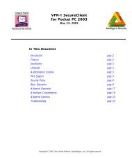 VPN-1 Secureclient for Pocket PC 2003