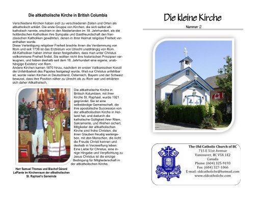 Die kleine Kirche - The Old Catholic Church of BC