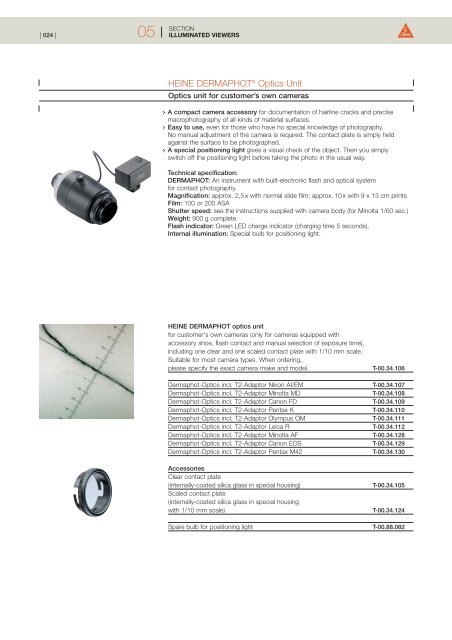 2005/2006 heine master catalogue â technical ... - van Dinteren BV