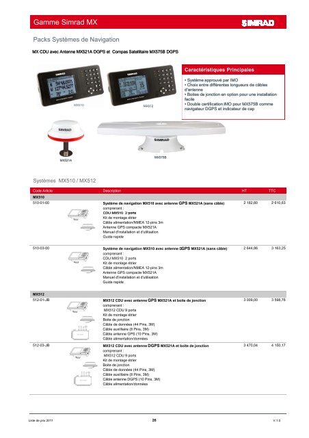 tarif_SIMRAD_PRO_201.. - MC Technologies