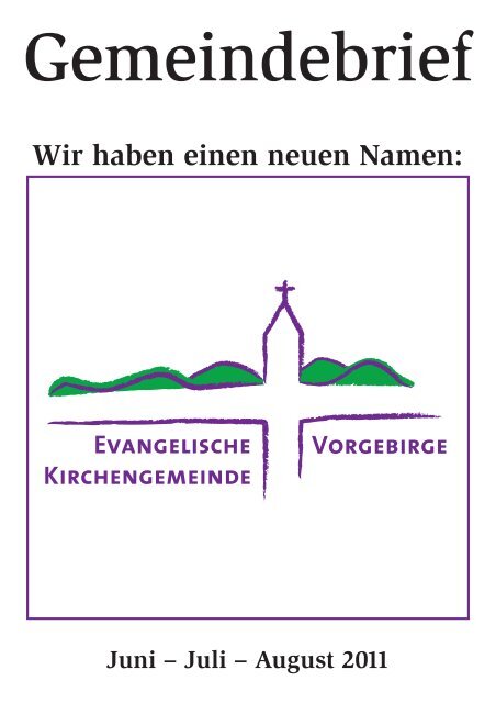 Gemeindebrief der Evangelischen Kirchengemeinde Vorgebirge ...