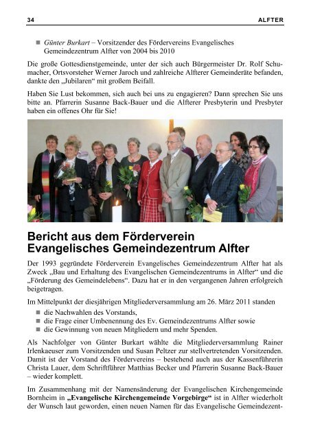 Gemeindebrief der Evangelischen Kirchengemeinde Vorgebirge ...