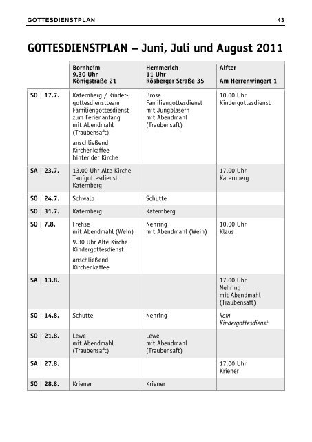 Gemeindebrief der Evangelischen Kirchengemeinde Vorgebirge ...