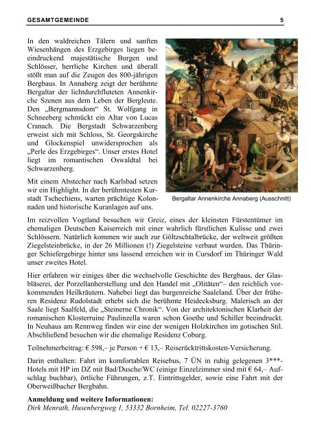 Gemeindebrief der Evangelischen Kirchengemeinde Vorgebirge ...