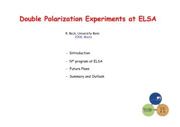 Double Polarization Experiments at ELSA - A2 Mainz