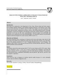 ROLE OF FINE NEEDLE ASPIRATION CYTOLOGY IN DIAGNOSIS ...